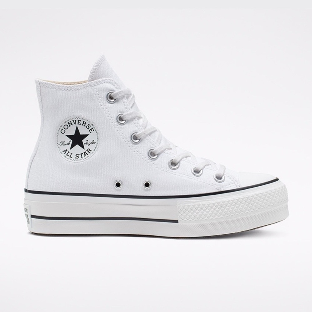 Converse Women's Classic White Platform High-Tops - Picture 1 of 5